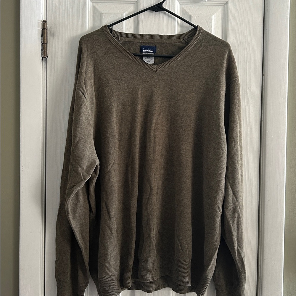 BASIC EDITION MENS V NEVK SWEATER SIZE XL